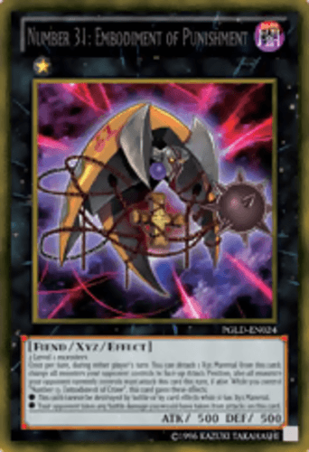 Number 31: Embodiment of Punishment - PGLD-EN024 Gold Secret Rare Unlimited