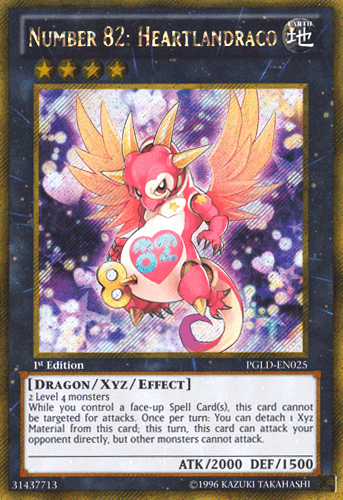 Number 82: Heartlandraco - PGLD-EN025 Gold Secret Rare 1st Edition