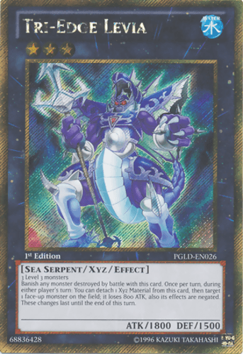 Tri-Edge Levia - PGLD-EN026 Gold Secret Rare Unlimited