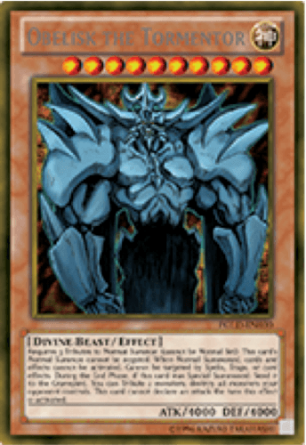 Obelisk the Tormentor - PGLD-EN030 Gold Secret Rare 1st Edition