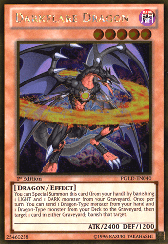 Darkflare Dragon - PGLD-EN040 Gold Rare Unlimited