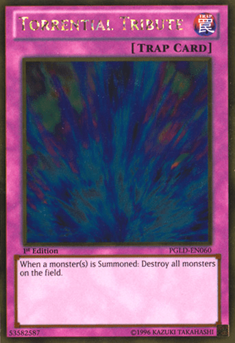 Torrential Tribute - PGLD-EN060 Gold Rare 1st Edition