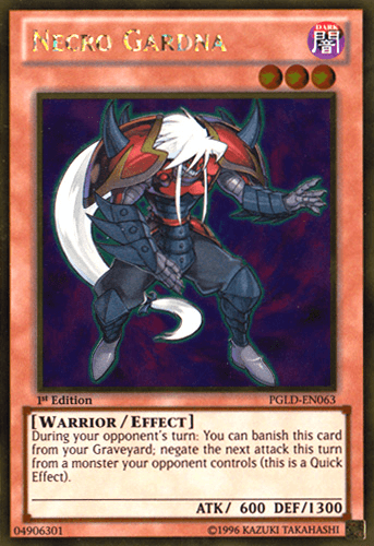 Necro Gardna - PGLD-EN063 Gold Rare 1st Edition