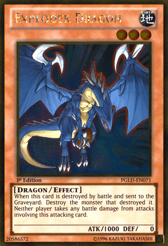 Exploder Dragon - PGLD-EN071 Gold Rare 1st Edition