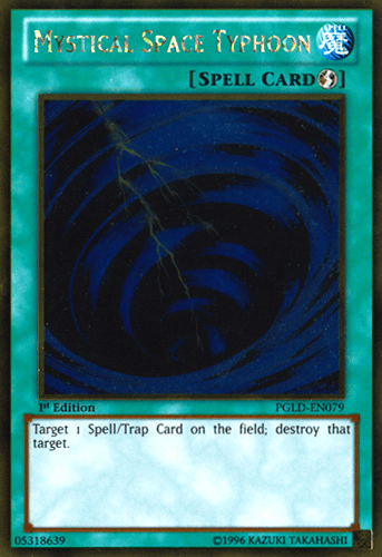 Mystical Space Typhoon - PGLD-EN079 Gold Rare 1st Edition