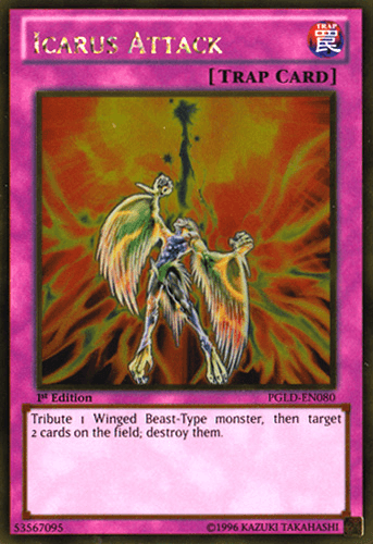 Icarus Attack - PGLD-EN080 Gold Rare 1st Edition