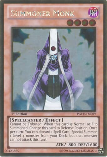 Summoner Monk - PGLD-EN089 Gold Rare 1st Edition