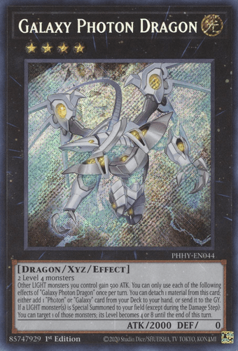 Galaxy Photon Dragon - PHHY-EN044 Secret Rare 1st Edition