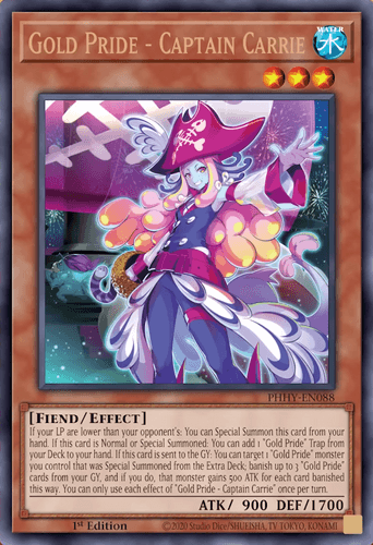 Gold Pride - Captain Carrie - PHHY-EN088 Starlight Rare 1st Edition