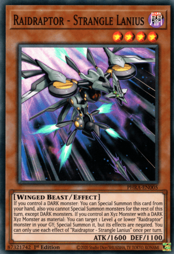 Raidraptor - Strangle Lanius - PHRA-EN005 Super Rare 1st Edition