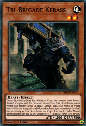 Tri-Brigade Kerass - PHRA-EN007 Super Rare 1st Edition