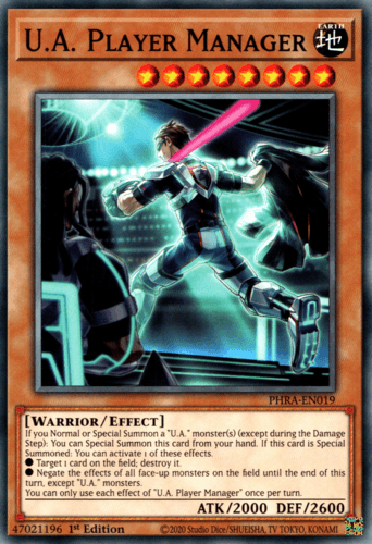 U.A. Player Manager - PHRA-EN019 Common 1st Edition