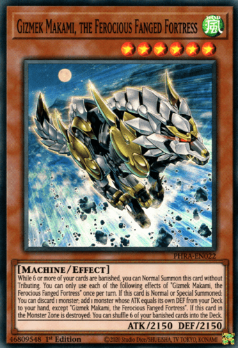 Gizmek Makami, the Ferocious Fanged Fortress - PHRA-EN022 Super Rare 1st Edition