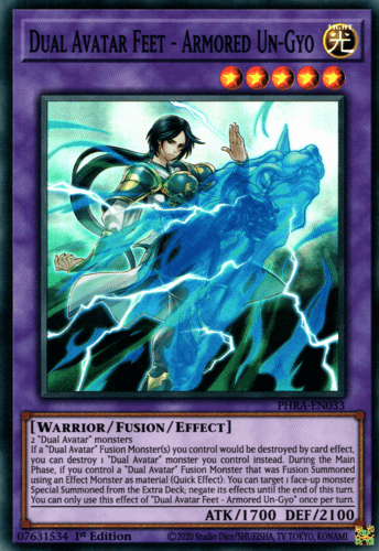 Dual Avatar Feet - Armored Un-Gyo - PHRA-EN033 Super Rare 1st Edition