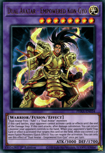 Dual Avatar - Empowered Kon-Gyo - PHRA-EN034 Ultra Rare 1st Edition