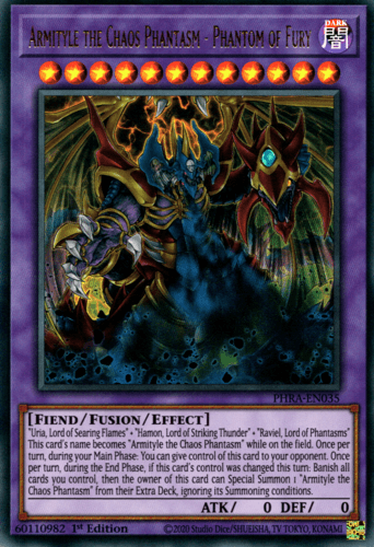 Armityle the Chaos Phantasm - Phantom of Fury - PHRA-EN035 Ultra Rare 1st Edition