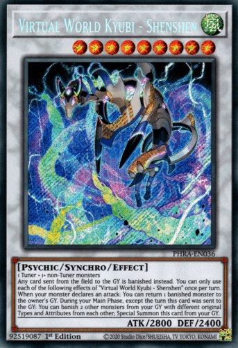 Virtual World Kyubi - Shenshen - PHRA-EN036 Secret Rare 1st Edition