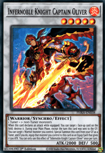 Infernoble Knight Captain Oliver - PHRA-EN038 Super Rare 1st Edition