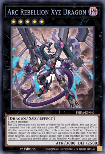 Arc Rebellion Xyz Dragon - PHRA-EN041 Secret Rare 1st Edition