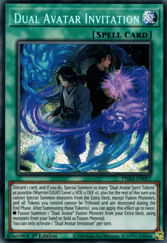 Dual Avatar Invitation - PHRA-EN057 Secret Rare 1st Edition