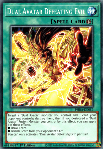 Dual Avatar Defeating Evil - PHRA-EN059 Common 1st Edition