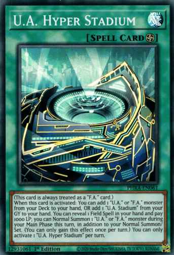 U.A. Hyper Stadium - PHRA-EN061 Super Rare 1st Edition