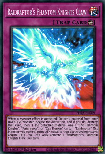 Raidraptor's Phantom Knights Claw - PHRA-EN069 Super Rare 1st Edition
