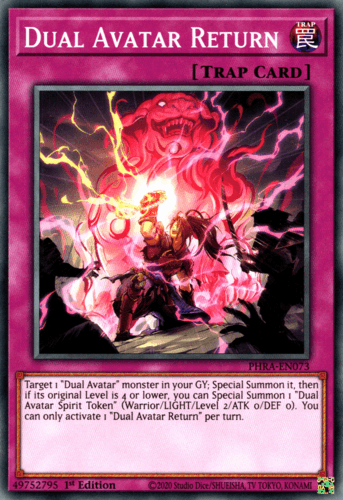 Dual Avatar Return - PHRA-EN073 Common 1st Edition