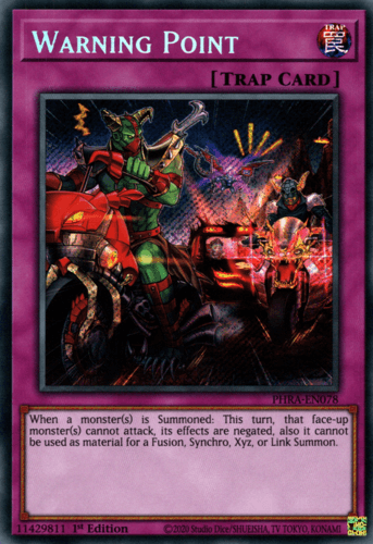Warning Point - PHRA-EN078 Secret Rare 1st Edition