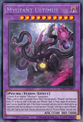 Myutant Ultimus - PHRA-EN091 Secret Rare 1st Edition