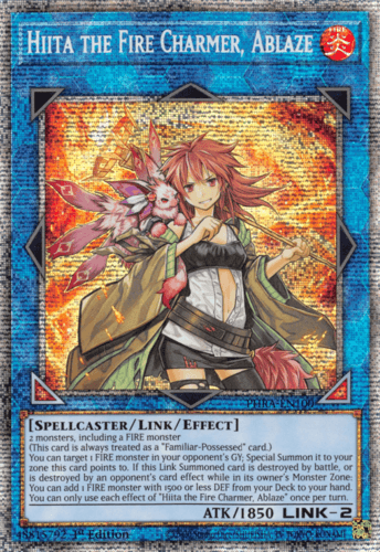 Hiita the Fire Charmer, Ablaze - PHRA-EN100 Starlight Rare 1st Edition
