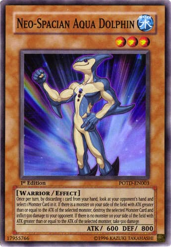 Neo-Spacian Aqua Dolphin - POTD-EN003 Super Rare 1st Edition