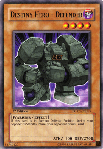 Destiny HERO - Defender - POTD-EN013 Common 1st Edition