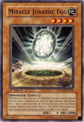 Miracle Jurassic Egg - POTD-EN021 Common 1st Edition