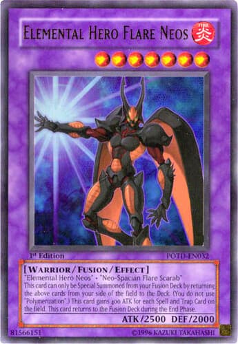 Elemental HERO Flare Neos - POTD-EN032 Ultra Rare 1st Edition