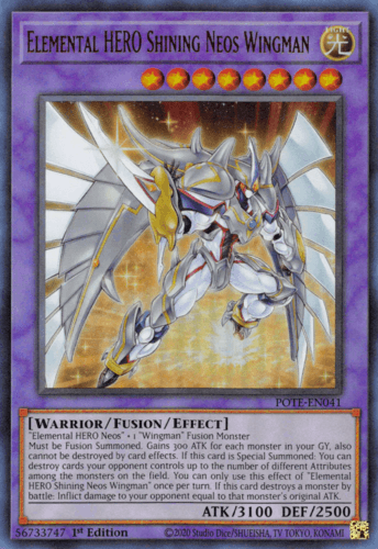 Elemental HERO Shining Neos Wingman - POTE-EN041 Ultra Rare 1st Edition