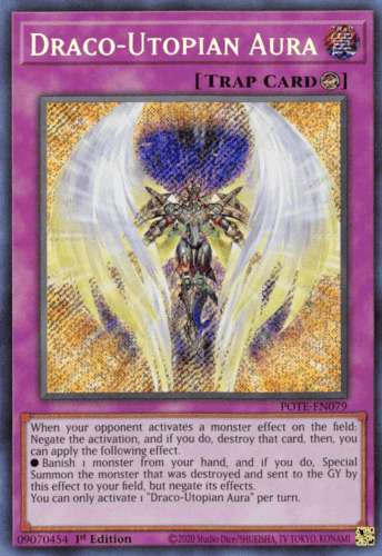 Draco-Utopian Aura - POTE-EN079 Secret Rare 1st Edition