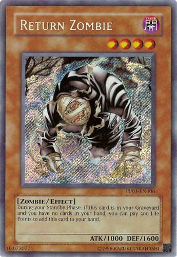 Return Zombie - PP01-EN006 Secret Rare Unlimited