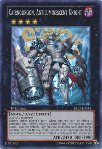 Cairngorgon, Antiluminescent Knight - PRIO-EN054 Super Rare 1st Edition