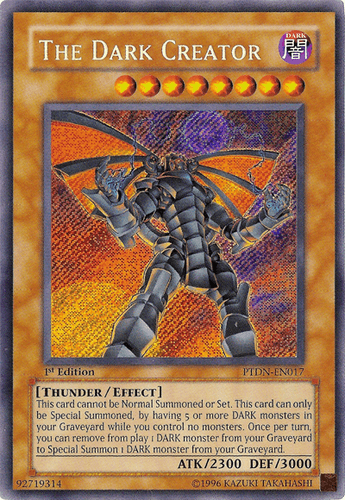 The Dark Creator - PTDN-EN017 Secret Rare 1st Edition