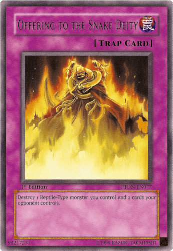 Offering to the Snake Deity - PTDN-EN077 Rare 1st Edition