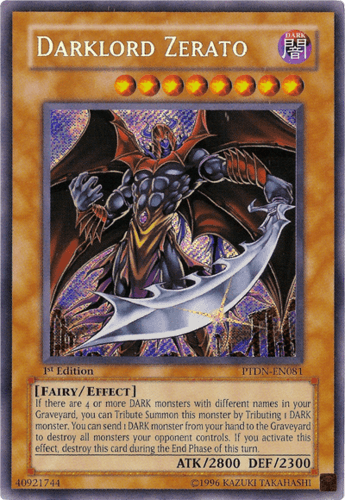 Darklord Zerato - PTDN-EN081 Secret Rare 1st Edition