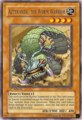 Aztekipede, the Worm Warrior - PTDN-EN089 Rare 1st Edition