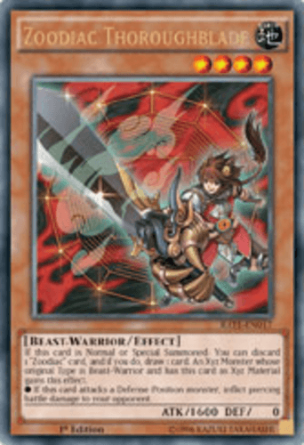 Zoodiac Thoroughblade - RATE-EN017 Ultra Rare 1st Edition