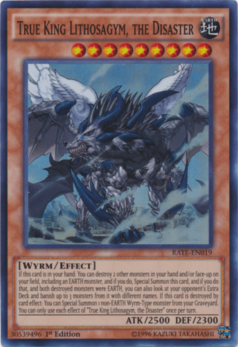 True King Lithosagym, the Disaster - RATE-EN019 Super Rare 1st Edition