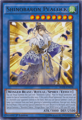 Shinobaron Peacock - RATE-EN038 Rare 1st Edition