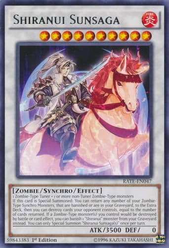 Shiranui Sunsaga - RATE-EN047 Rare 1st Edition