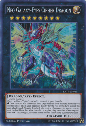 Neo Galaxy-Eyes Cipher Dragon - RATE-EN049 Super Rare 1st Edition