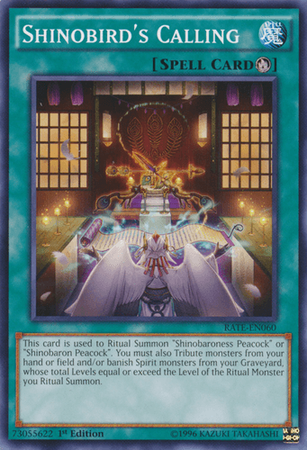Shinobird's Calling - RATE-EN060 Common 1st Edition