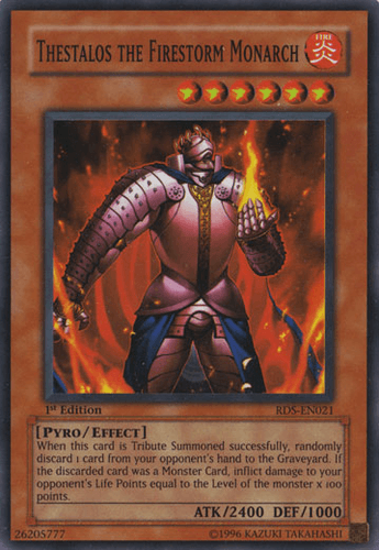 Thestalos the Firestorm Monarch - RDS-EN021 Super Rare 1st Edition
